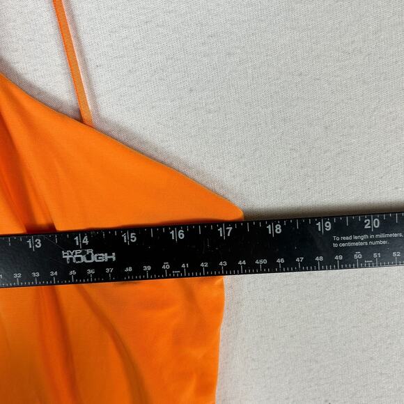 Express NEW Tank Top Women's Large Orange Stretch Twist Halter Comfort Open Back - Picture 9 of 12